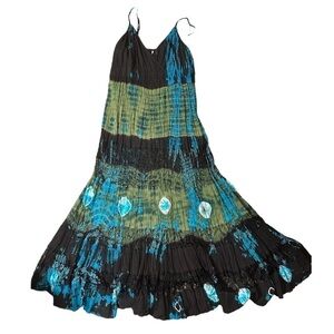 Bila Bohemian Tie Dye Maxi Dress Size Small